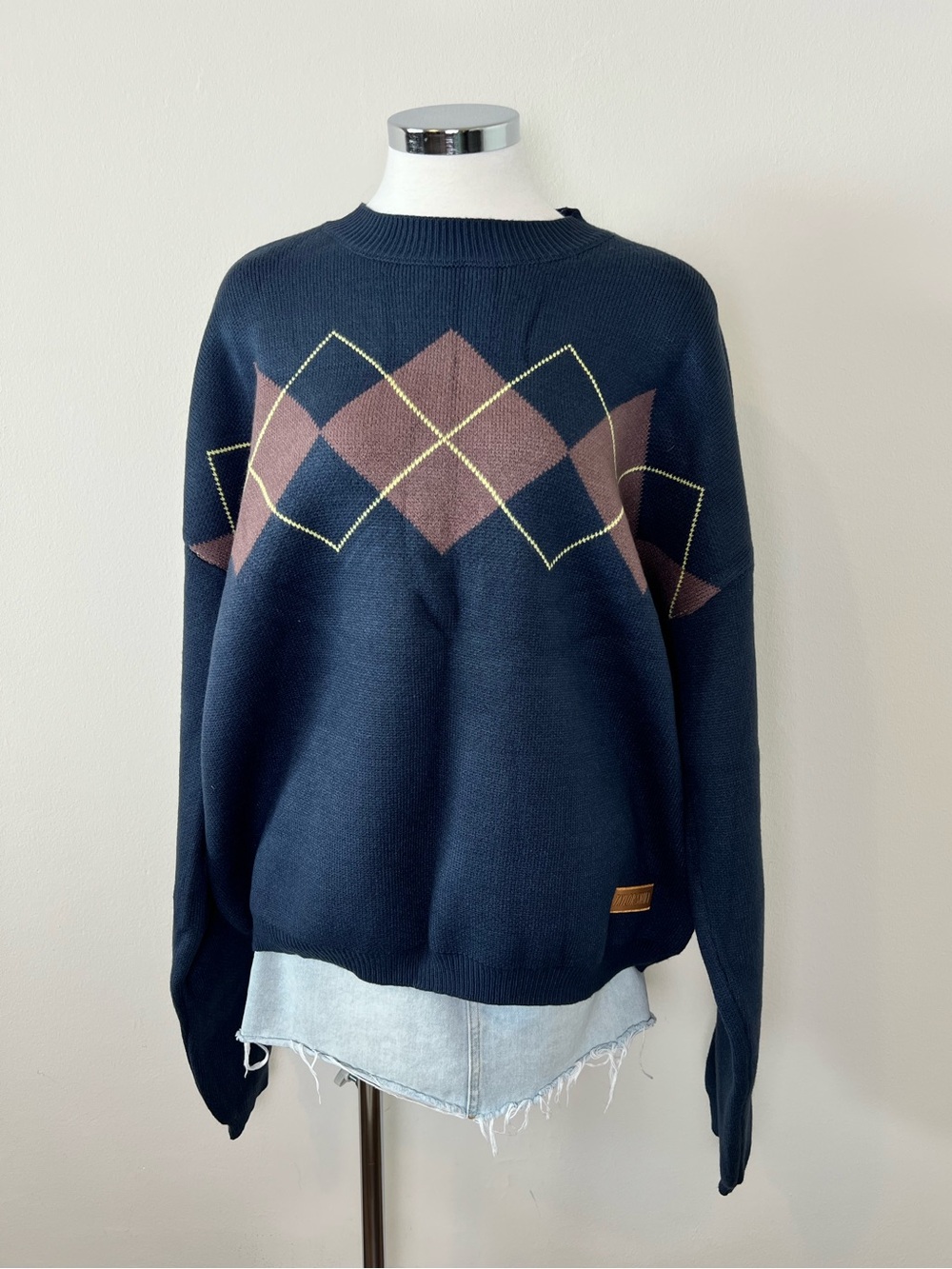 Taylor Swift Red Taylor’s Version Argyle Sweater Navy Blue 3X Oversized Merch